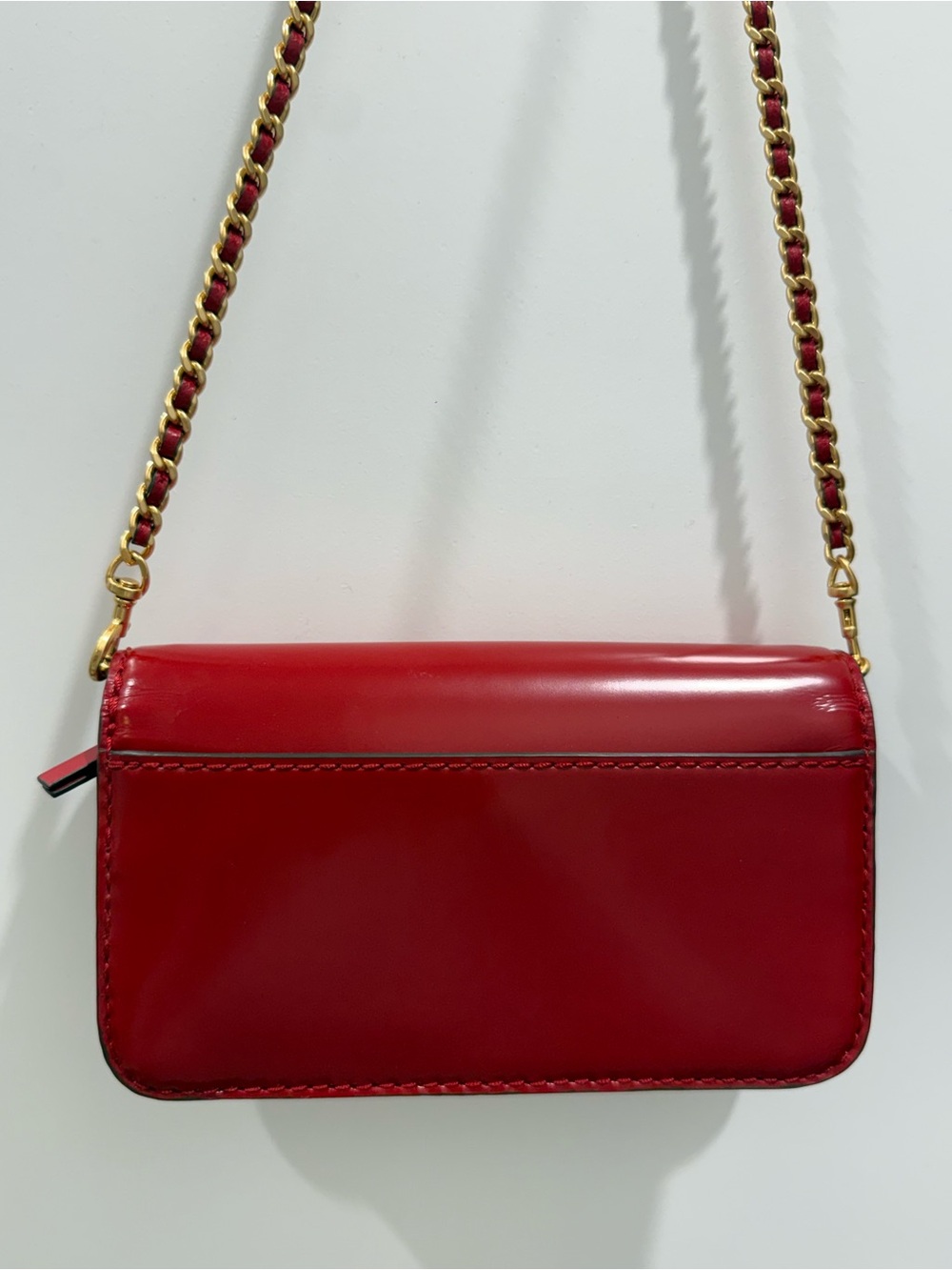 Tory Burch Red Leather Chain Crossbody & Wristlet - Picture 4 of 8